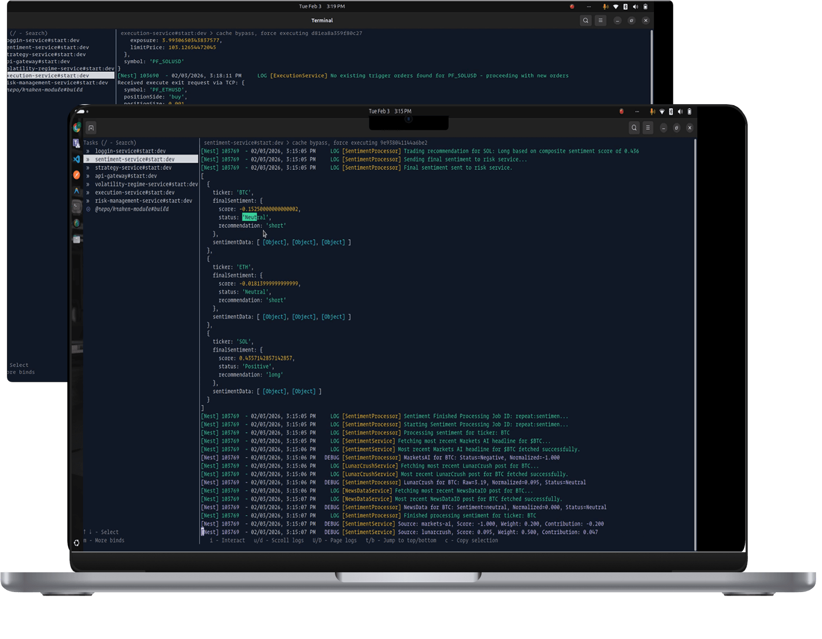 Sentiment-Driven Automated Trading System screenshot